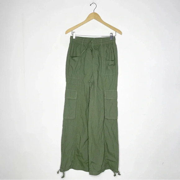 Aerie American Eagle Green High Waisted Go-For-It Baggy Cargo Pants Size XS NWT - Picture 4 of 9
